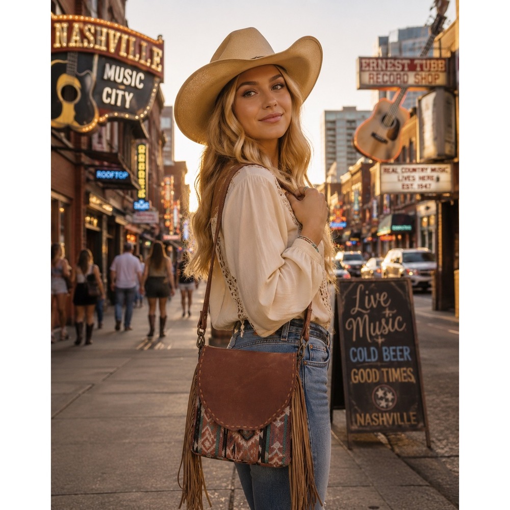 Myra Willow Concealed Bag with Fringe New With Tags Cowgirl Leather NWT